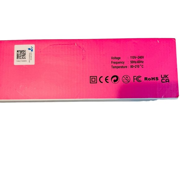 Aleath Hair Waver Ceramic Wand with LCD Temp Display 3 Barrel Pink - Picture 8 of 8